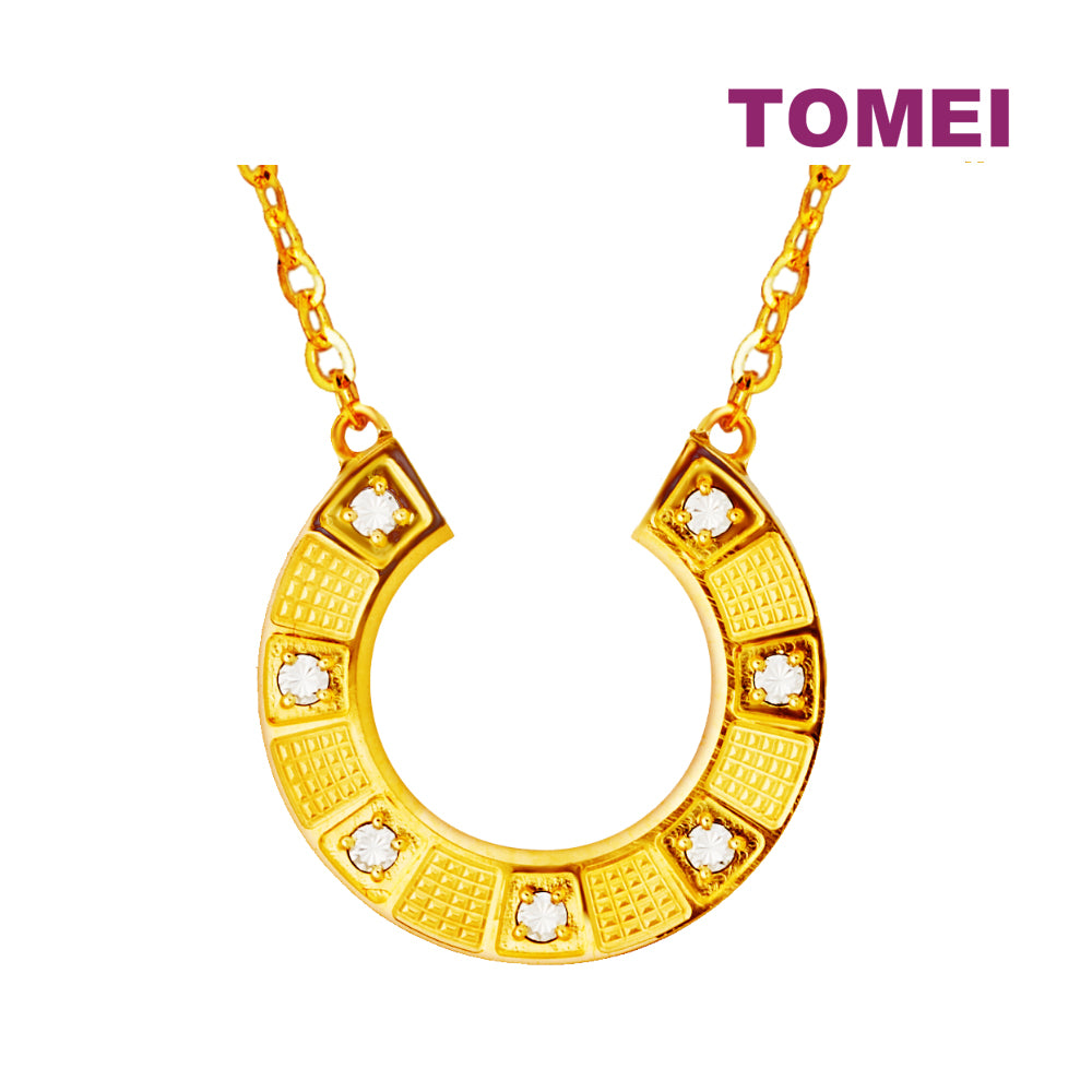 TOMEI Duo Of Devotion, Horseshoe Necklace Yellow Gold 999 (5G)