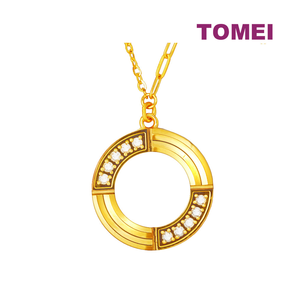 TOMEI Duo Of Devotion, Wheel Necklace Yellow Gold 999 (5G)