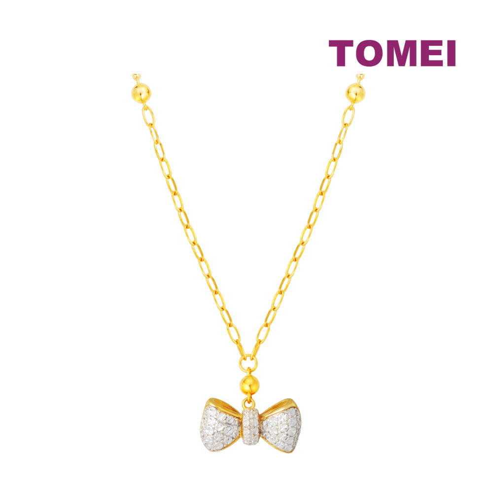 TOMEI Diamond Cut Collection Little Joy Necklace, Yellow Gold 916