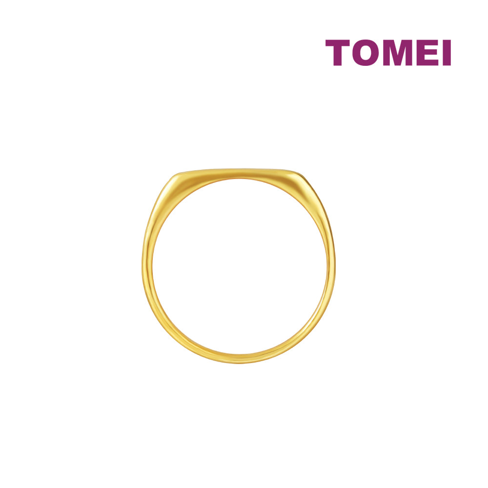 TOMEI Mix & Match Stackable Ring (2 Pcs), Yellow Gold 916