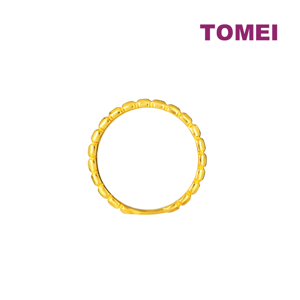 TOMEI Mix & Match Stackable Ring (2 Pcs), Yellow Gold 916