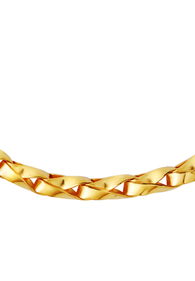 TOMEI Elegant Twisted Necklace, Yellow Gold 916