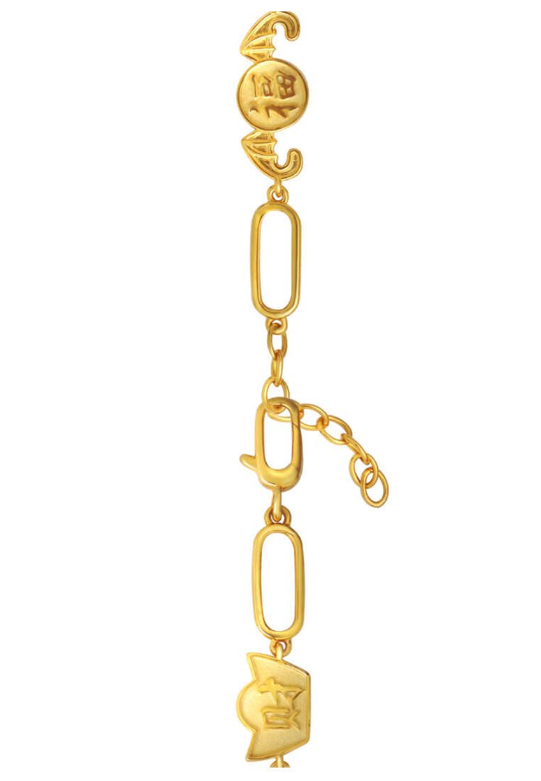 TOMEI Five-Blessing Bracelet, Yellow Gold 916