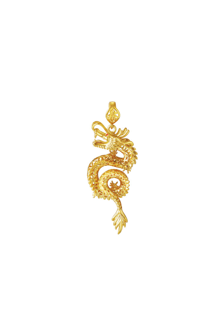TOMEI The Ascending Dragon Pendant, Yellow Gold 916