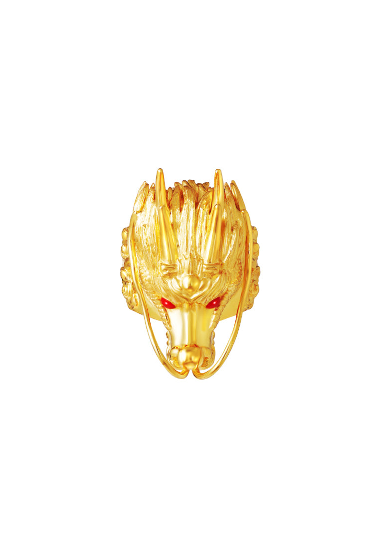 TOMEI Dragon Men Ring, Yellow Gold 916