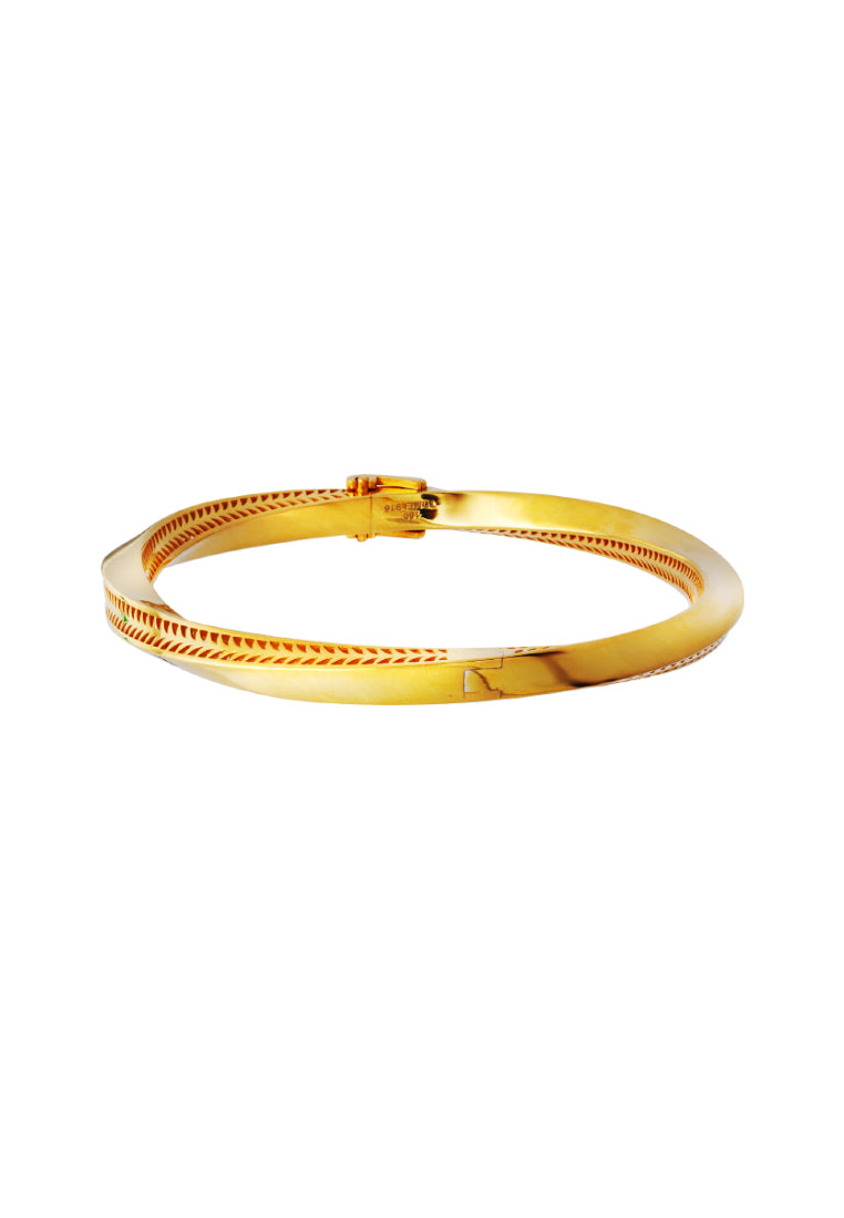TOMEI Satisfactory Perfect Bangle, Yellow Gold 916