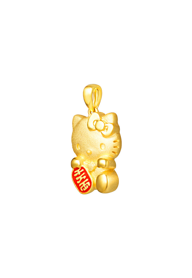 TOMEI X SANRIO Hello Kitty Affluent Pendant, Yellow Gold 916
