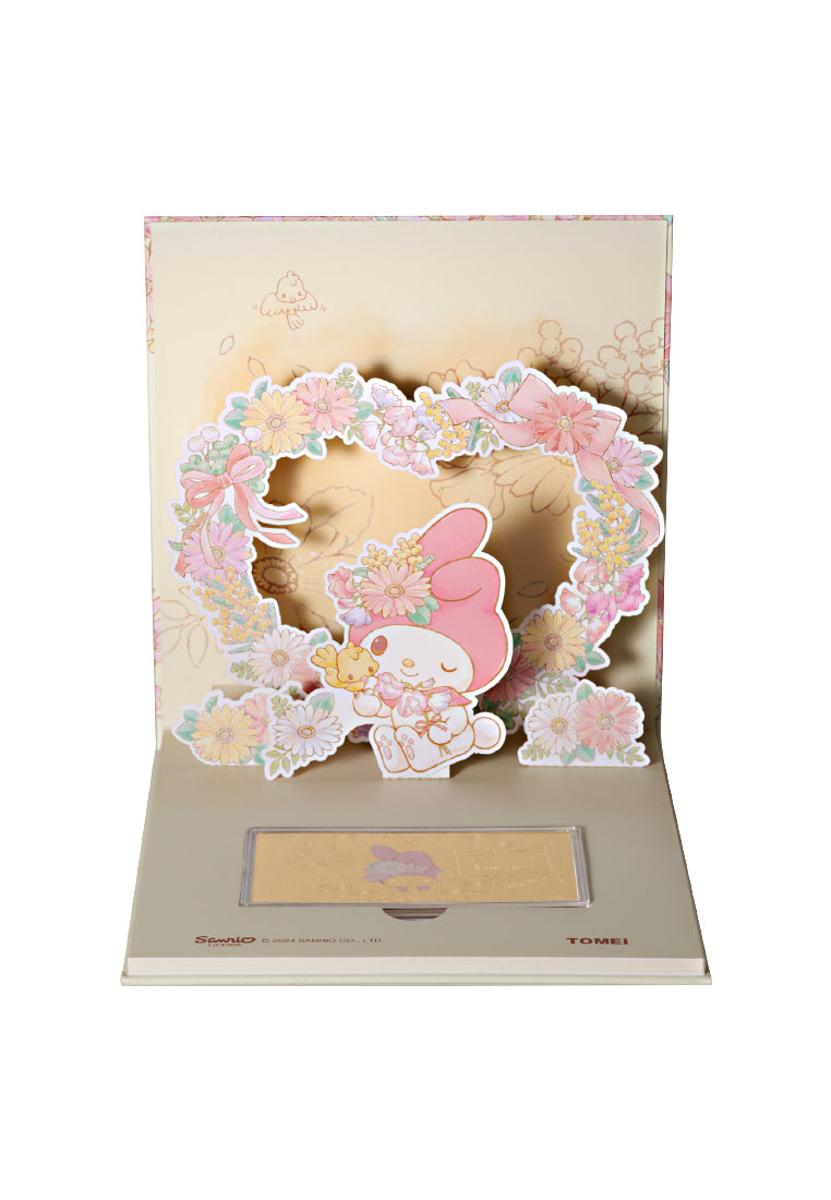 TOMEI X SANRIO My Melody Bloom Gold Wafer 0.5G, Yellow Gold 9999