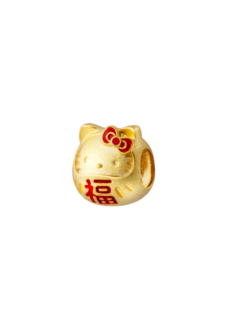 TOMEI X SANRIO Hello Kitty Fuwa Charm, Yellow Gold 916