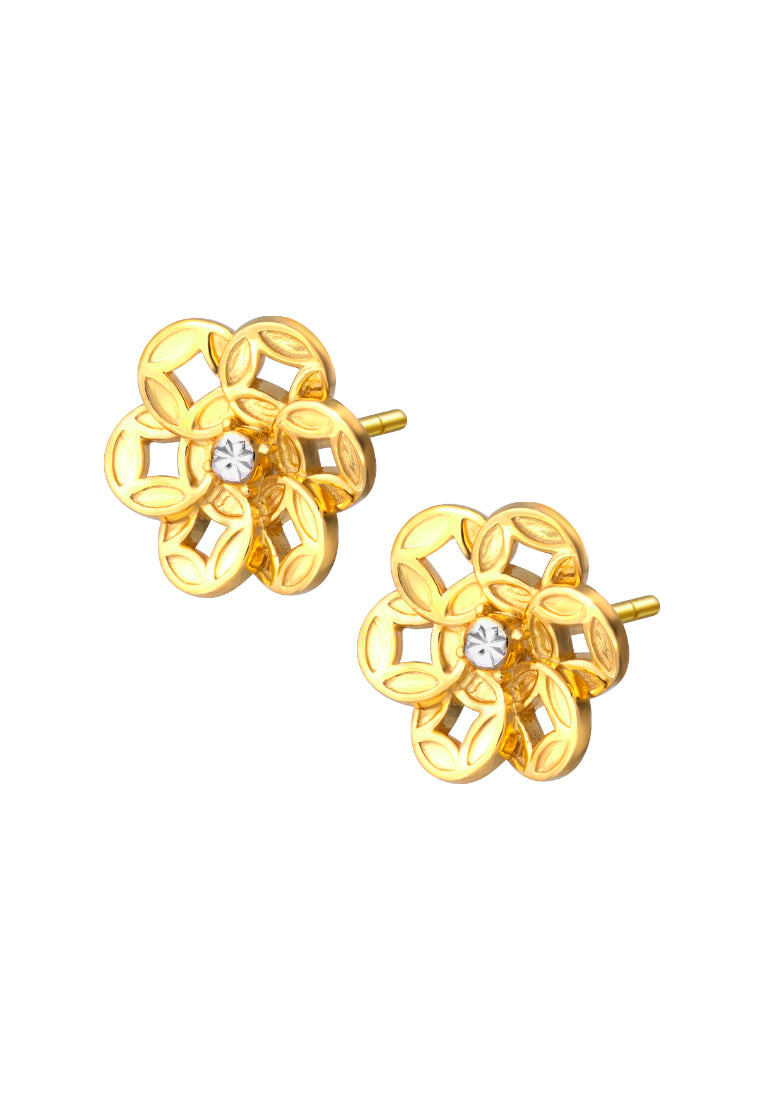 TOMEI Good Luck Earrings, Yellow Gold 916