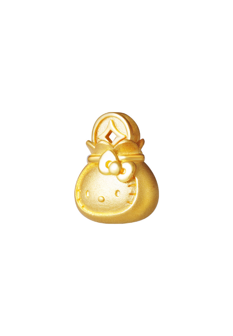 TOMEI X SANRIO Hello Kitty Fukubukuro Pendant, Yellow Gold 916
