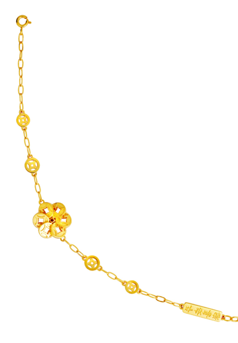 TOMEI Good Luck Bracelet, Yellow Gold 916