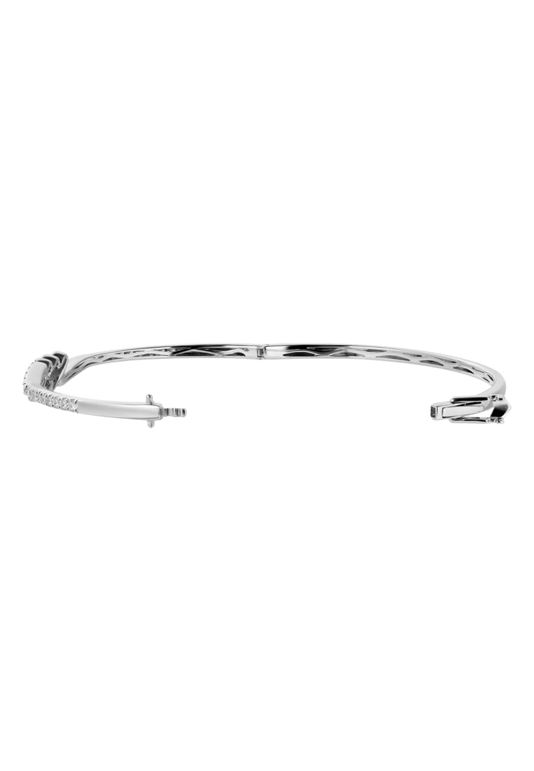TOMEI Diamond Bangle, White Gold 585