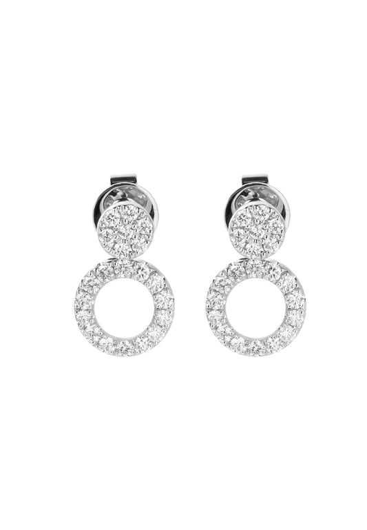 TOMEI Charlie Earrings, White Gold 750