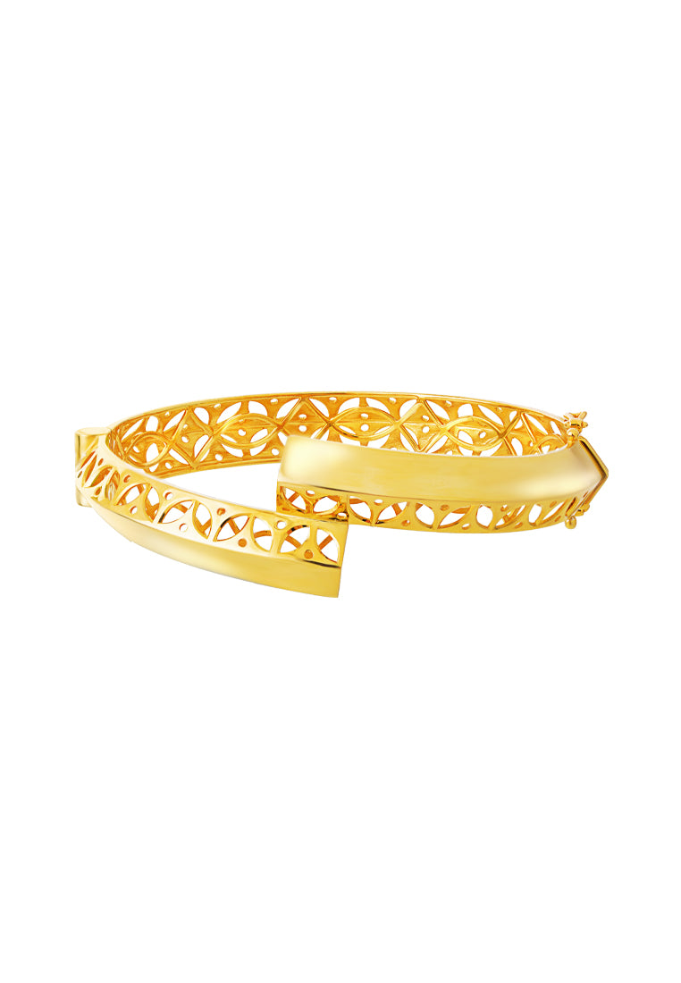 TOMEI Bangle, Yellow Gold 916 (9L-YG1287B-1C)