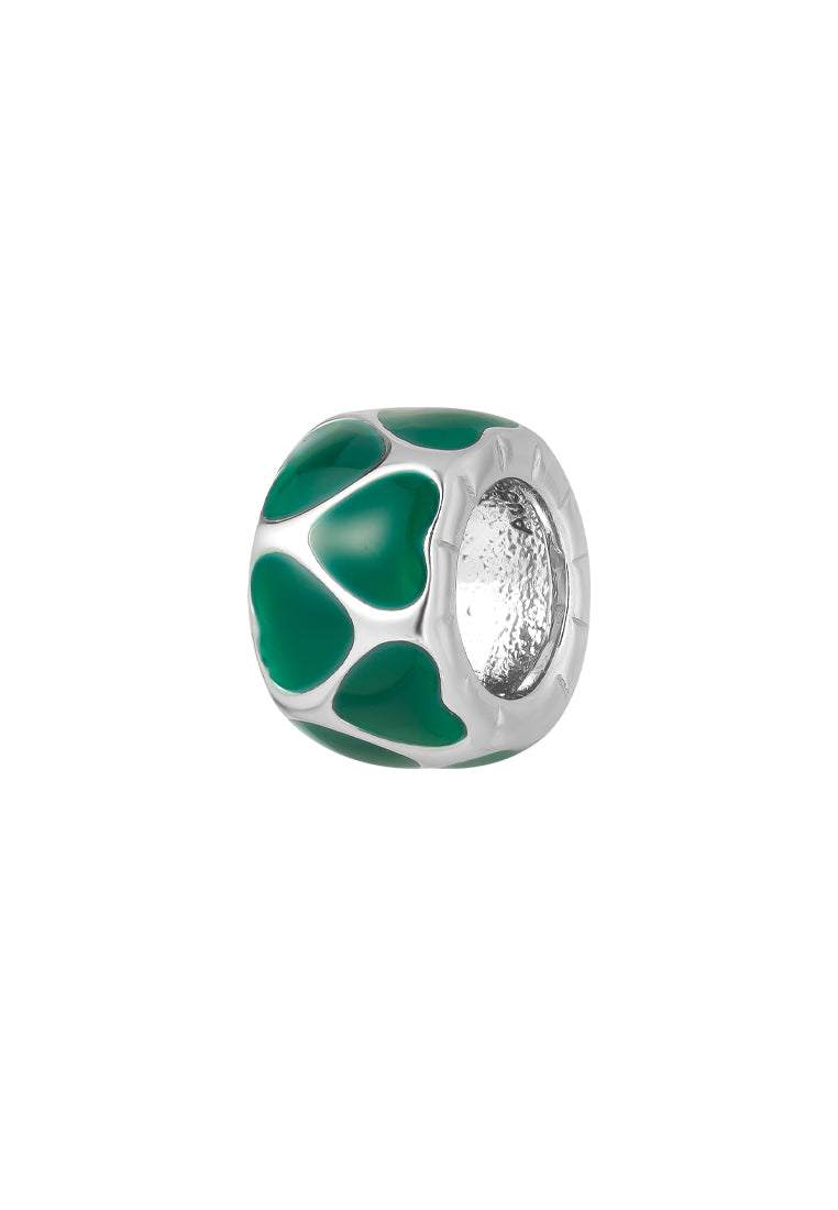 Bedecked with Verdant Hearts Charm | Tomei White Gold 585 (14K) (P5638)