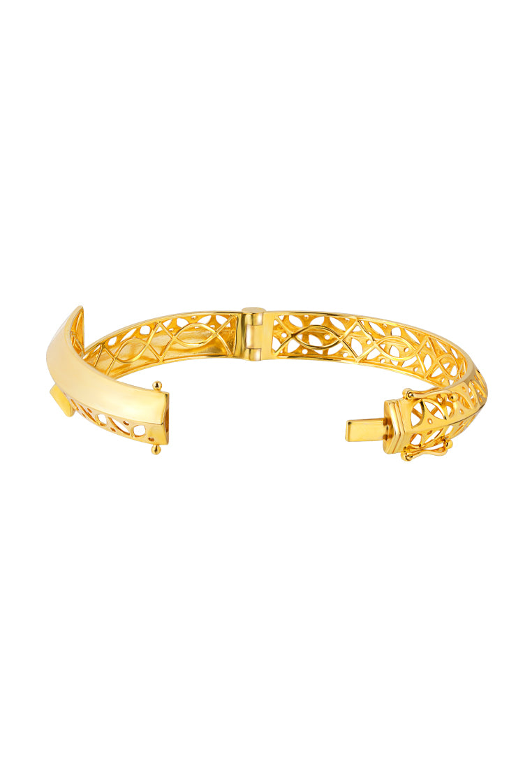 TOMEI Bangle, Yellow Gold 916 (9L-YG1287B-1C)