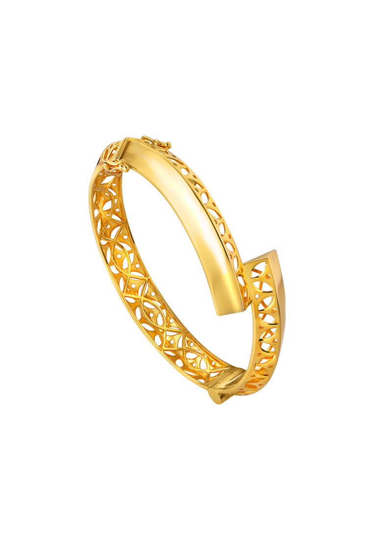 TOMEI Bangle, Yellow Gold 916 (9L-YG1287B-1C)