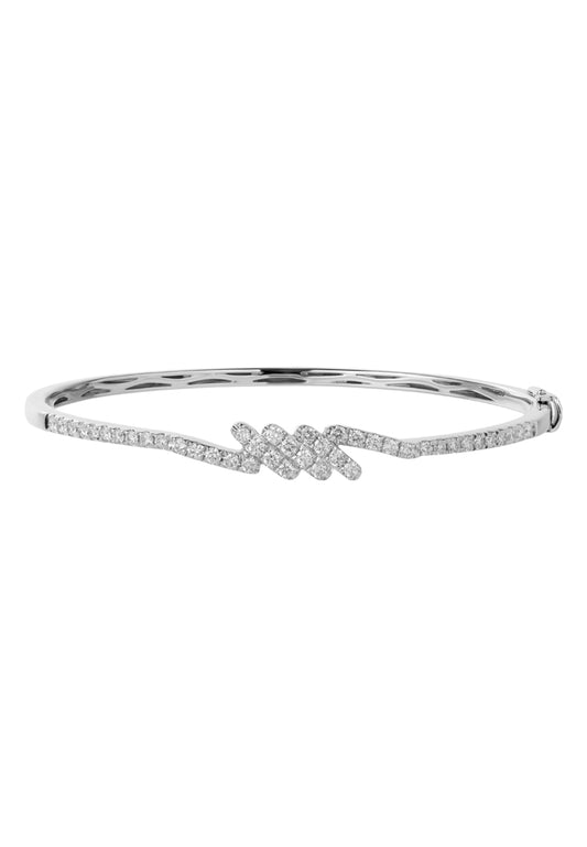 TOMEI Diamond Bangle, White Gold 585