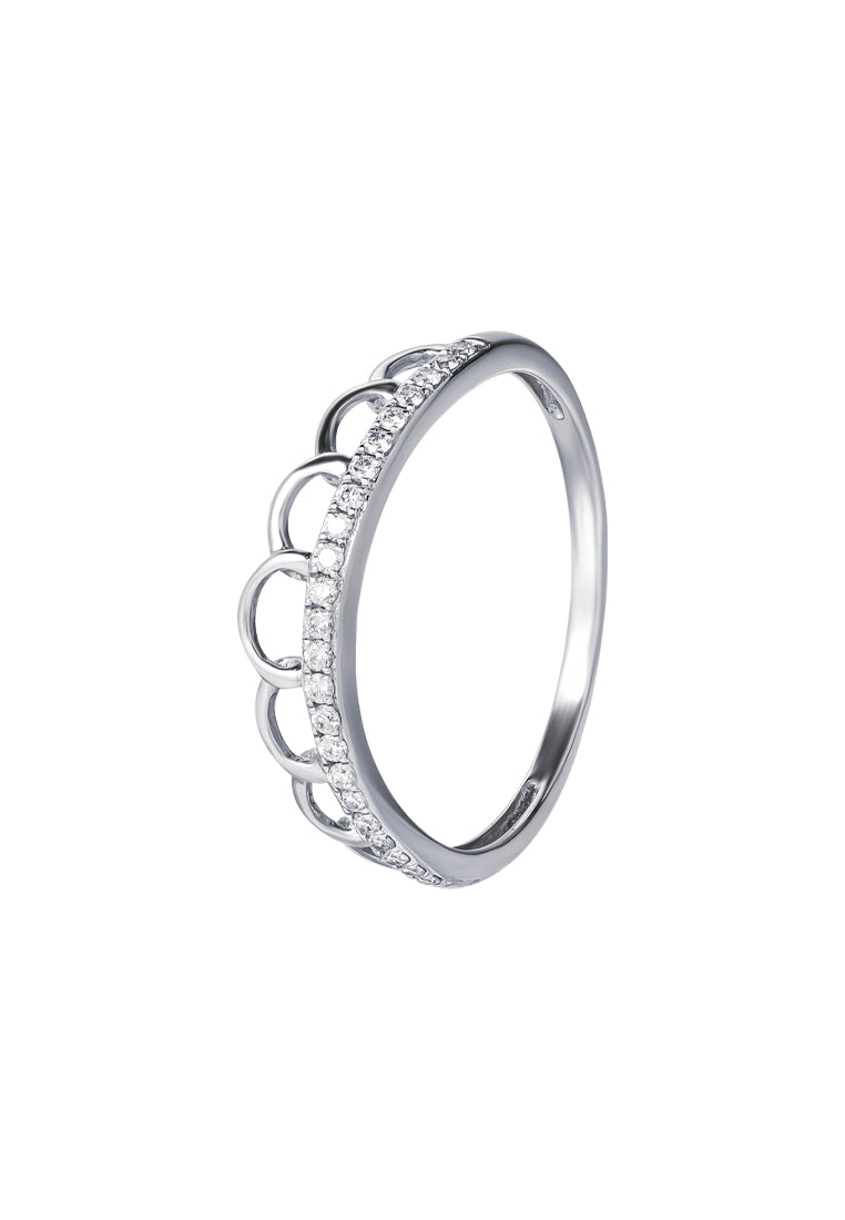 TOMEI Pavo Collection Diamond Ring, White Gold 375