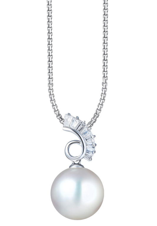 TOMEI Pearl Pendant, White Gold 750