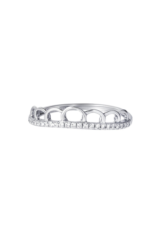 TOMEI Pavo Collection Diamond Ring, White Gold 375