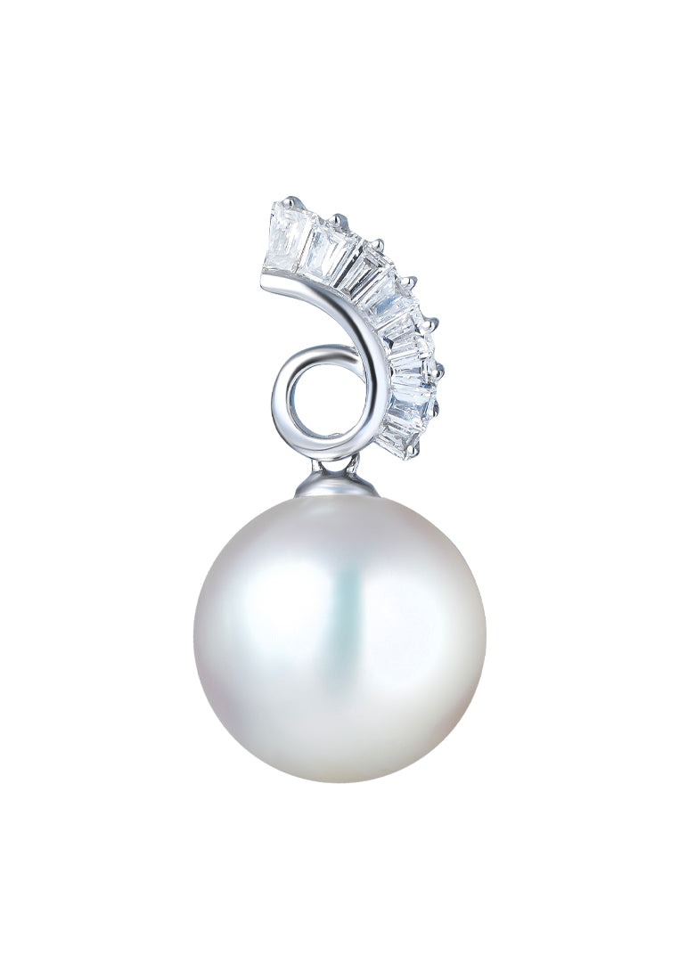 TOMEI Pearl Pendant, White Gold 750
