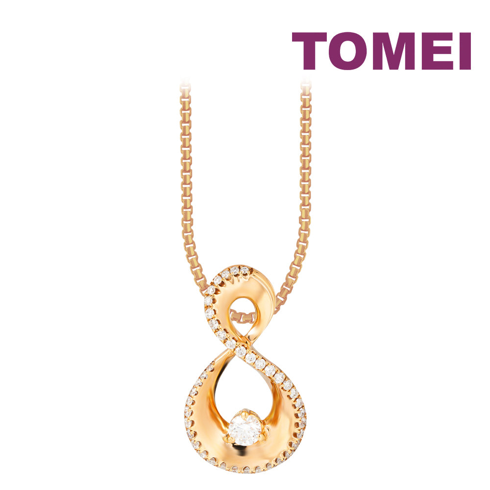 TOMEI Diamond Pendant, Rose Gold 750