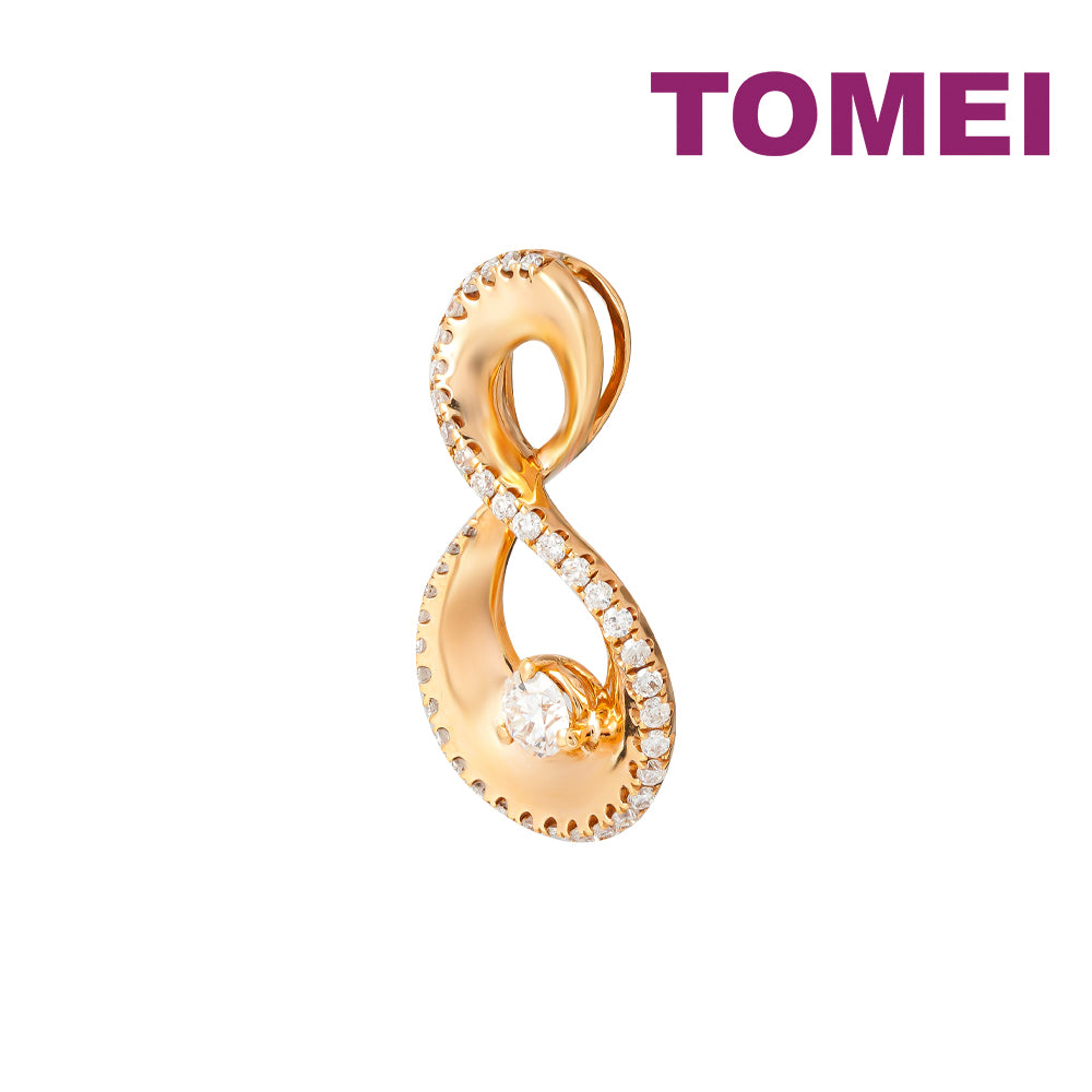 TOMEI Diamond Pendant, Rose Gold 750