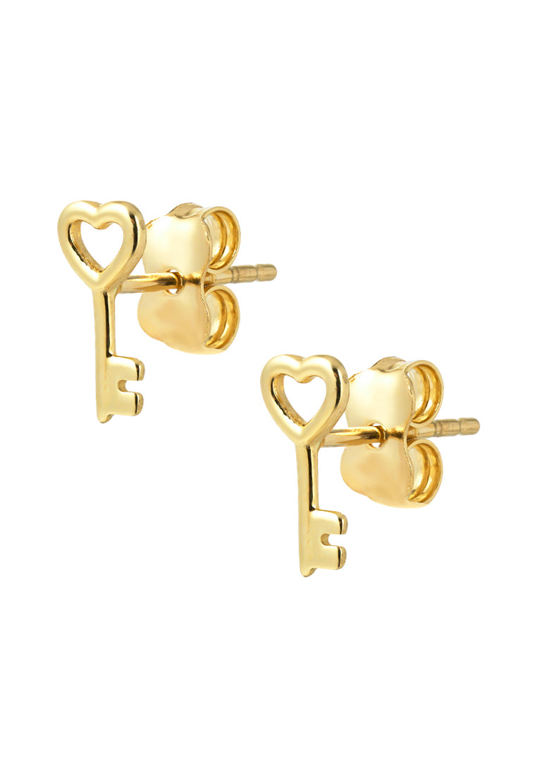 TOMEI Key Earrings, Yellow Gold 585