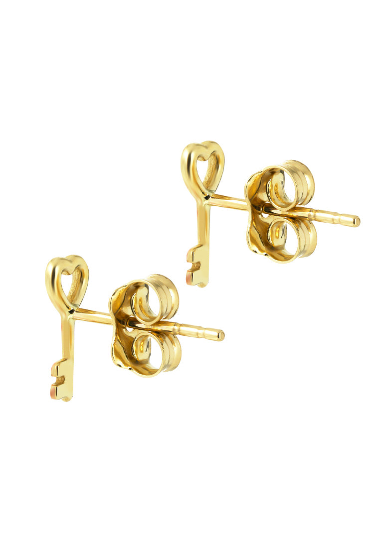 TOMEI Key Earrings, Yellow Gold 585