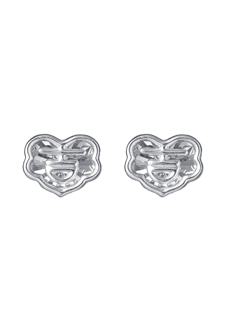 TOMEI Auspicious Cloud Earrings, White Gold 750