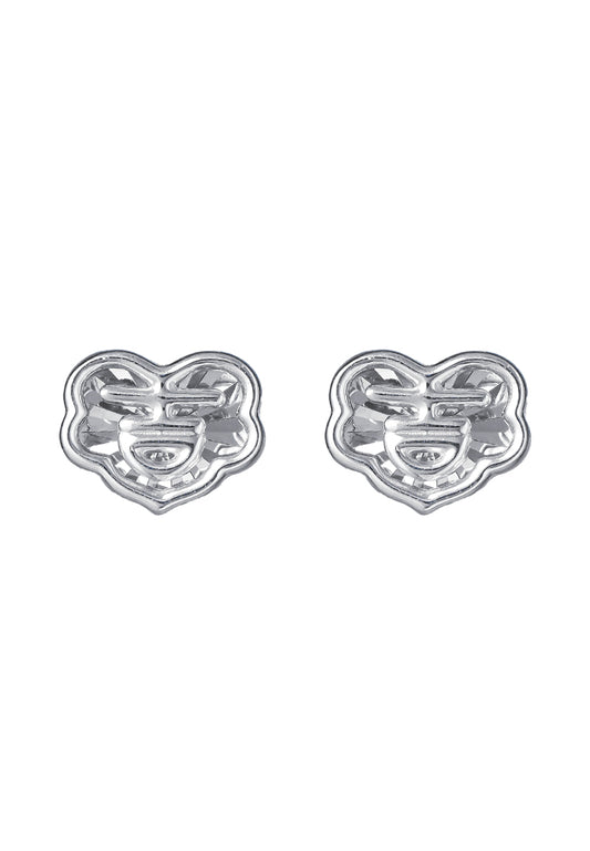 TOMEI Auspicious Cloud Earrings, White Gold 750