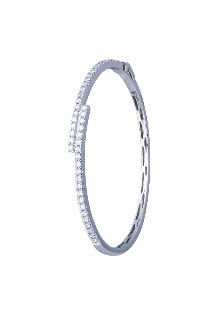 TOMEI 【紧紧相依】Connected Bangle, White Gold 750