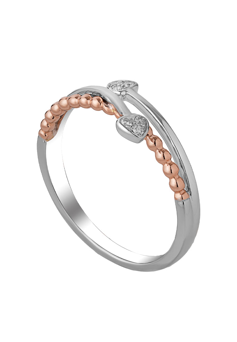 TOMEI Beyond Brilliance Diamond Ring, White+Rose Gold 585 (R4950WR)