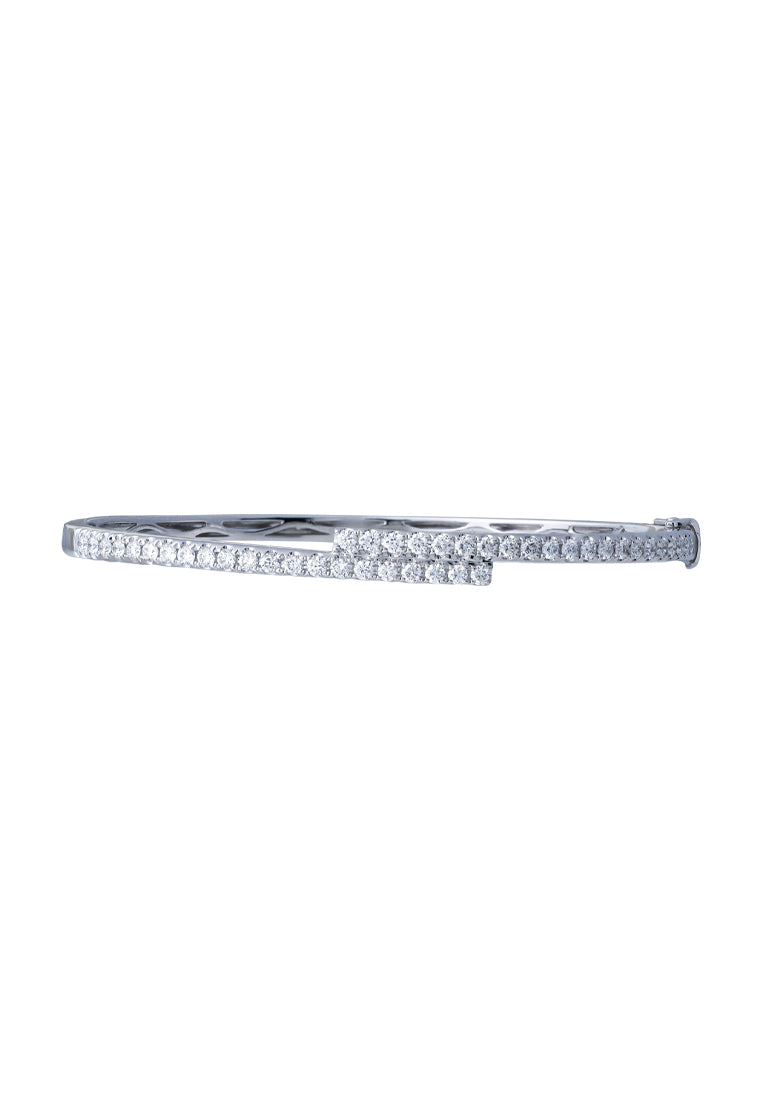 TOMEI 【紧紧相依】Connected Bangle, White Gold 750