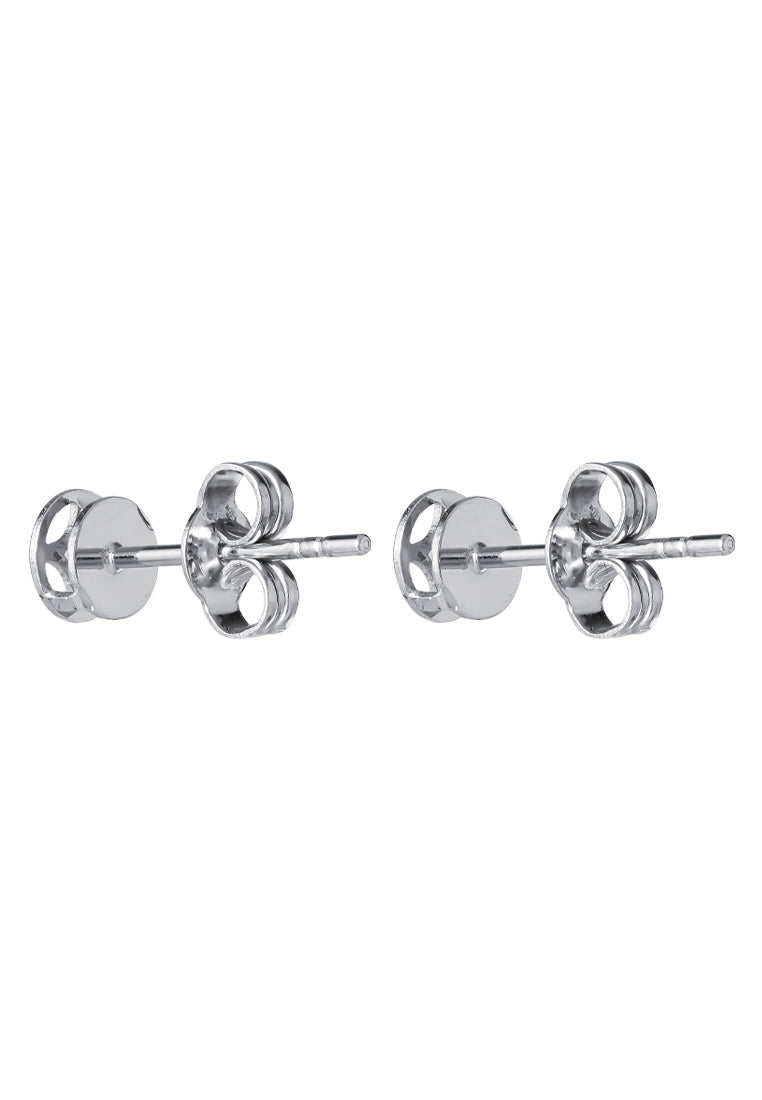 TOMEI Mini Lucky Coin Earrings, White Gold 750