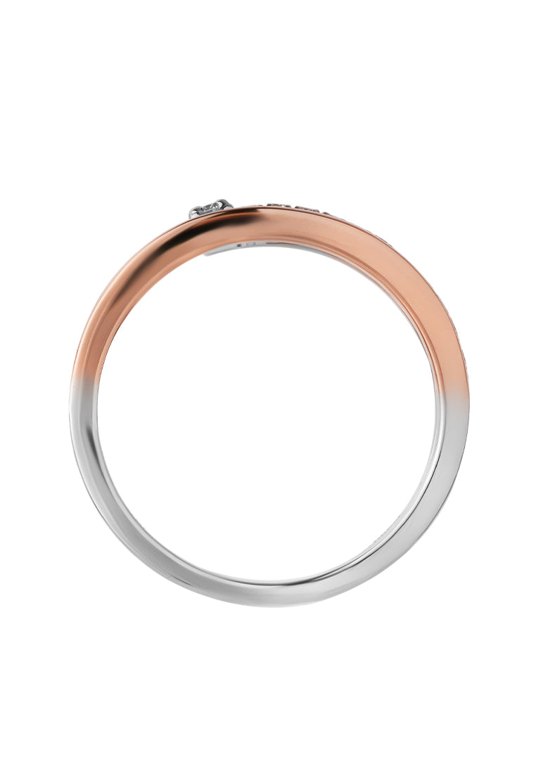 TOMEI Beyond Brilliance Diamond Ring, White+Rose Gold 585 (R4945WR)