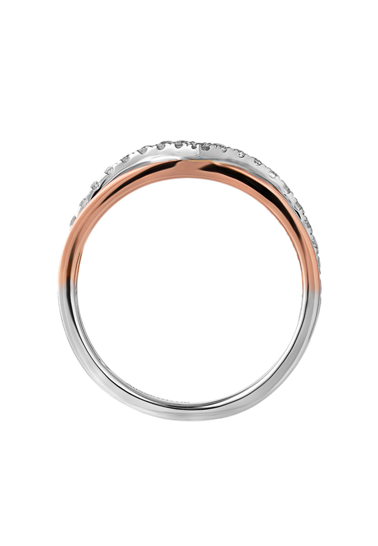 TOMEI Beyond Brilliance Diamond Ring, White+Rose Gold 585 (R4901WR)