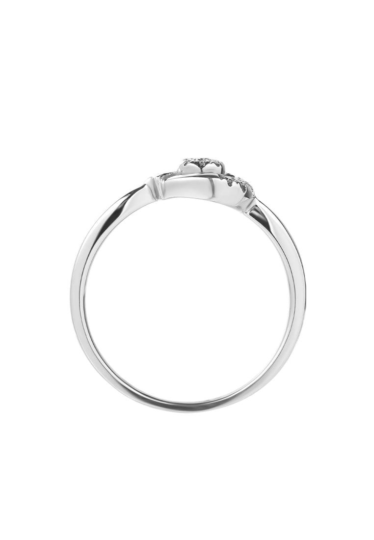 TOMEI Little Star Collection Diamond Ring, White+Rose Gold 375