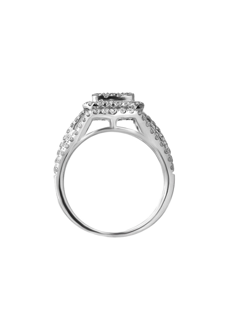TOMEI Glamorous Diamond Ring, White Gold 750 (R4653)