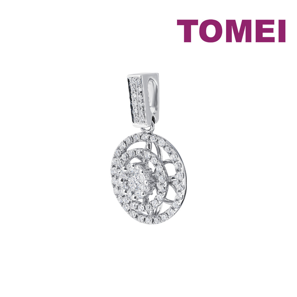 TOMEI Diamond Pendant, White Gold 750