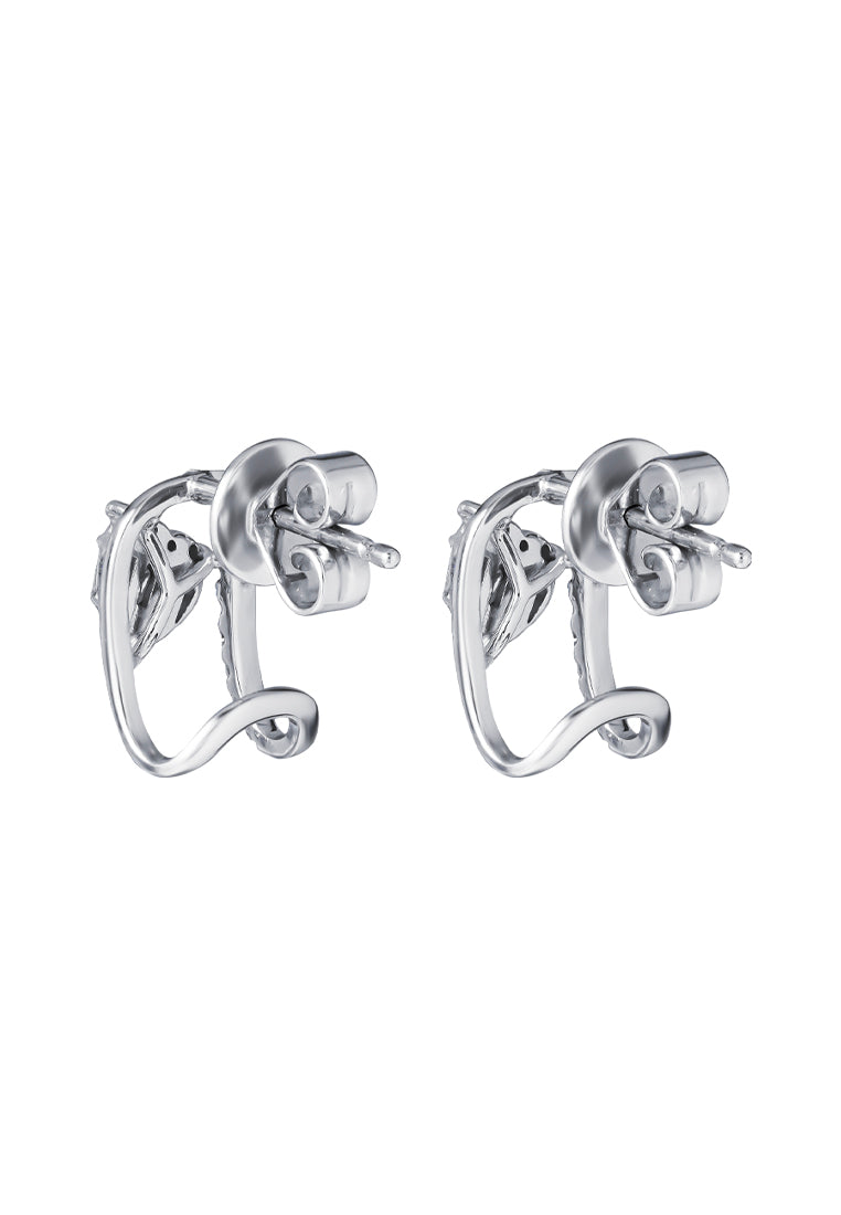 TOMEI Loving U Diamond Earrings, White Gold 585