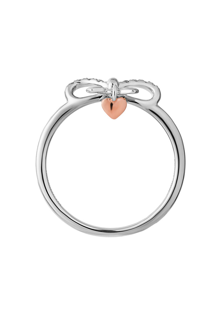 TOMEI Glowing Heart Diamond Ring, White+Rose Gold 585 (R4939WR)