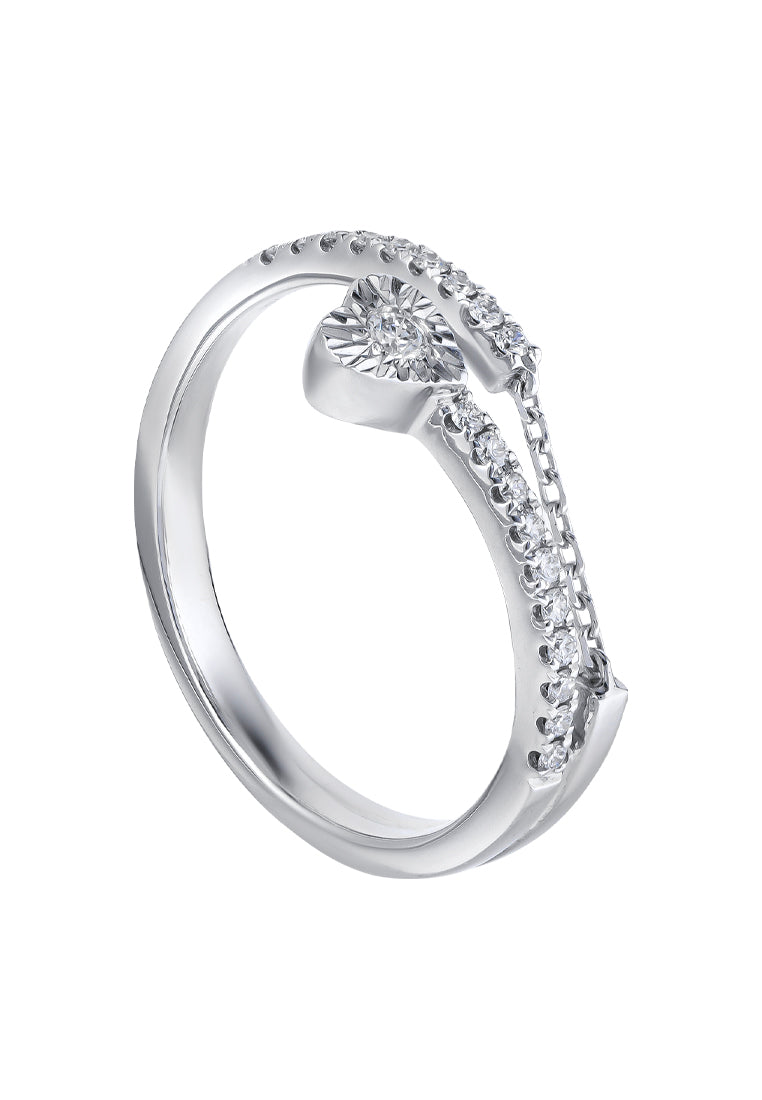 TOMEI Diamond Ring, White Gold 585
