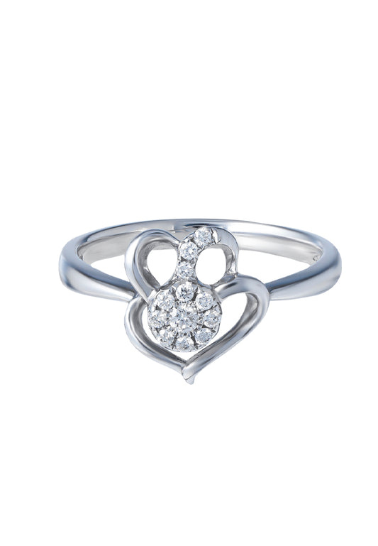 TOMEI Diamond Ring, White Gold 375
