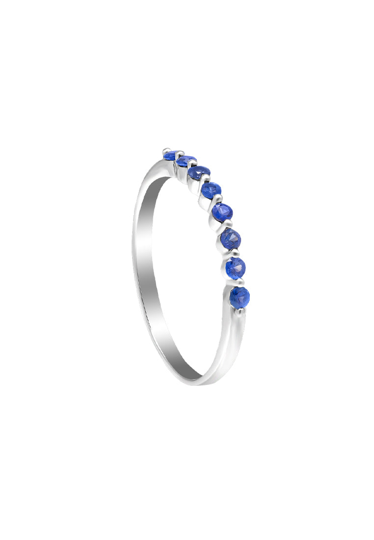 TOMEI Sapphire Eternity Ring, White Gold 750