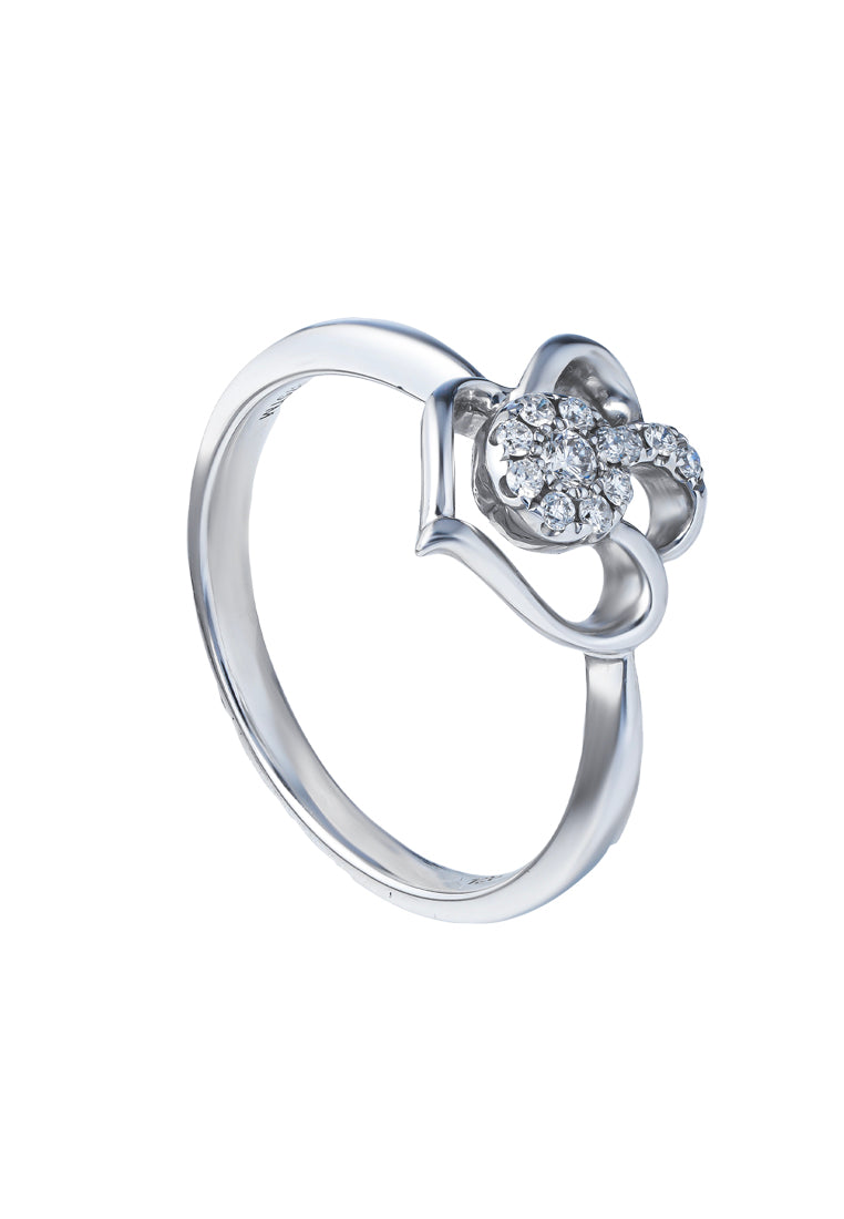 TOMEI Diamond Ring, White Gold 375