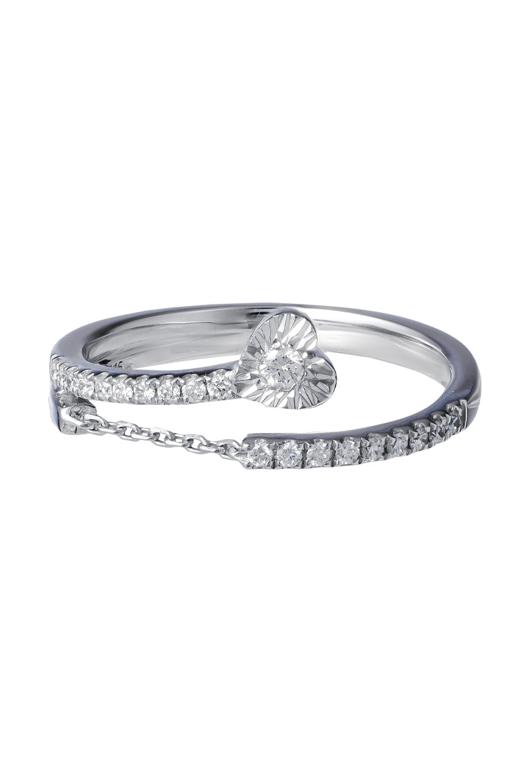 TOMEI Diamond Ring, White Gold 585
