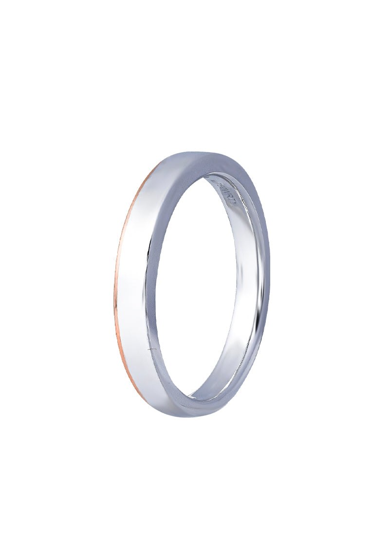 TOMEI【真爱多美。承诺】Evermore Couple Ring, White+Rose Gold 750